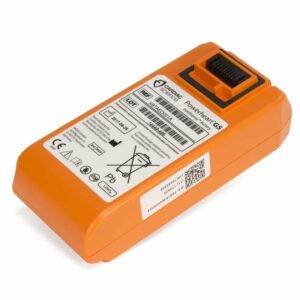Batterie au lithium pour défibrillateur Powerheart G5. Garantie 4 ans, remplacement opérationnel complet. Durée de vie de 5 ans à compter de la date de fabrication. Capacité 420 chocs à 300 VE (type).Tension de sortie : 12 V CC (nominale) 7 Ah, 16 heures de fonctionnement.