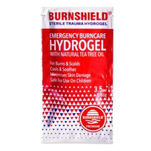 Le gel aide à réhydrater la peau et arrête la propagation de la brûlure en profondeur lorsque appliqué en couche épaisse. Chaque sachet contient 3.5 g de gel rafraîchissant soluble à l'eau, pour soulager la douleur en cas de brûlures mineures, coups de soleil, abrasions ou coupures.